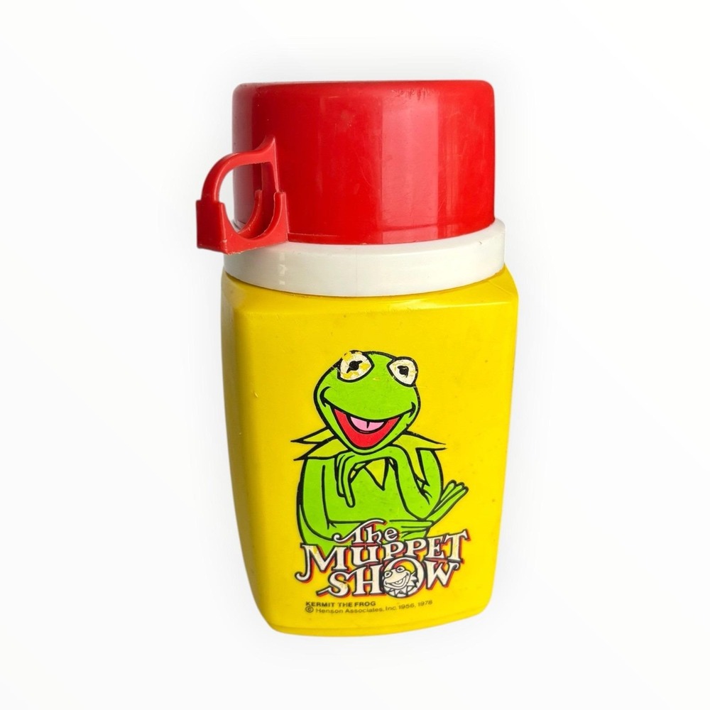 Vintage 1978 The Muppet Show Kermit the Frog Thermos Jim Henson Cup & Cap
